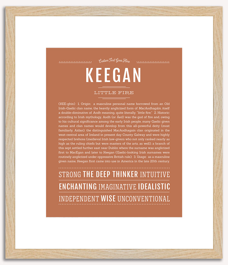 Keegan (male) | Name Art Print