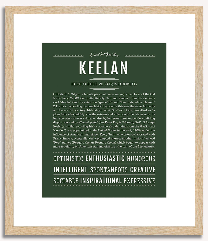 Keelan (female) | Name Art Print