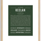 Keelan (male) | Name Art Print