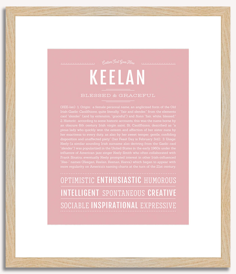 Keelan (female) | Name Art Print