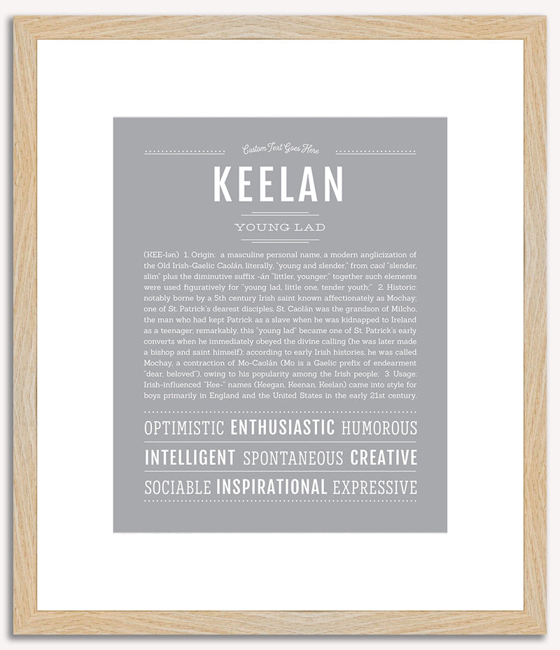 Keelan (male) | Name Art Print