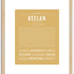 Keelan (male) | Name Art Print