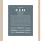 Keelan (male) | Name Art Print