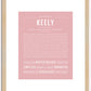 Keely | Name Art Print