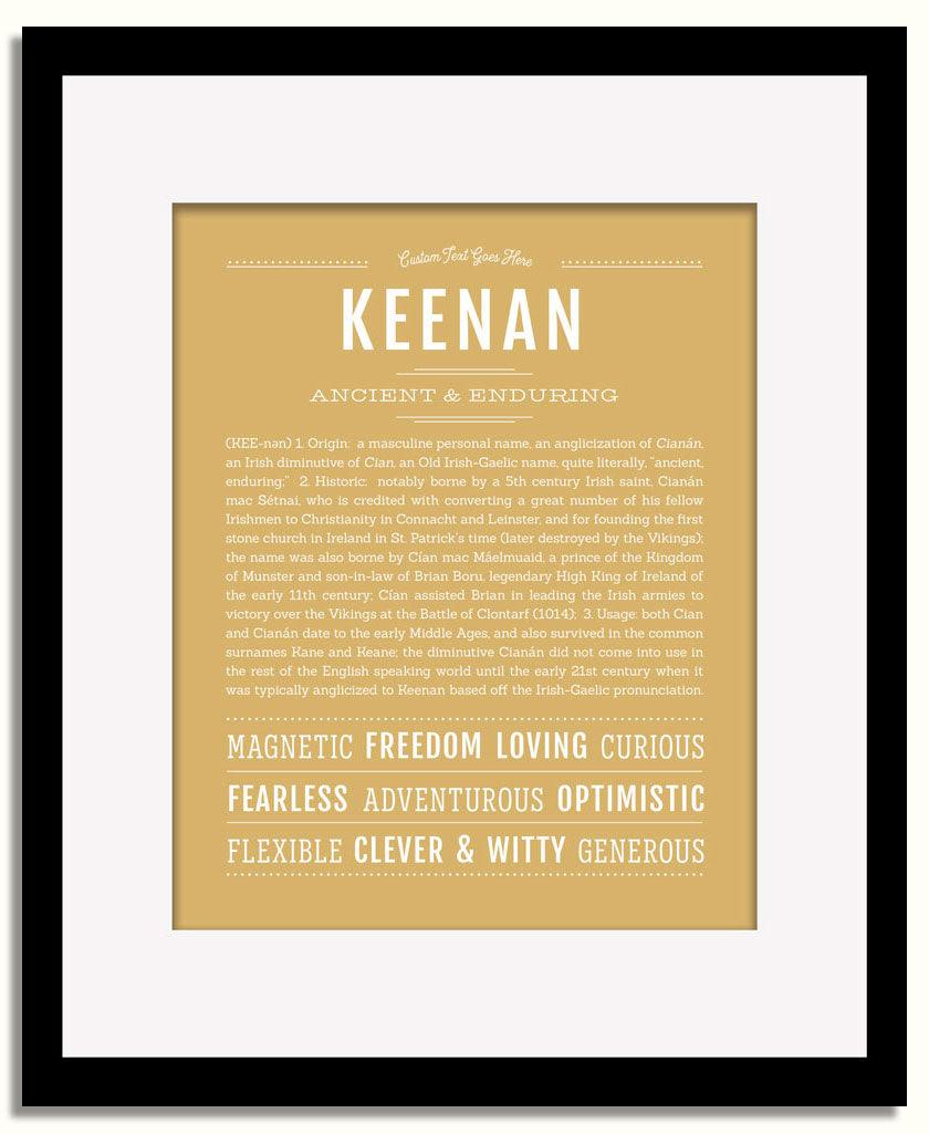 Frame Options | Matte Gold | Black Frame, Matted