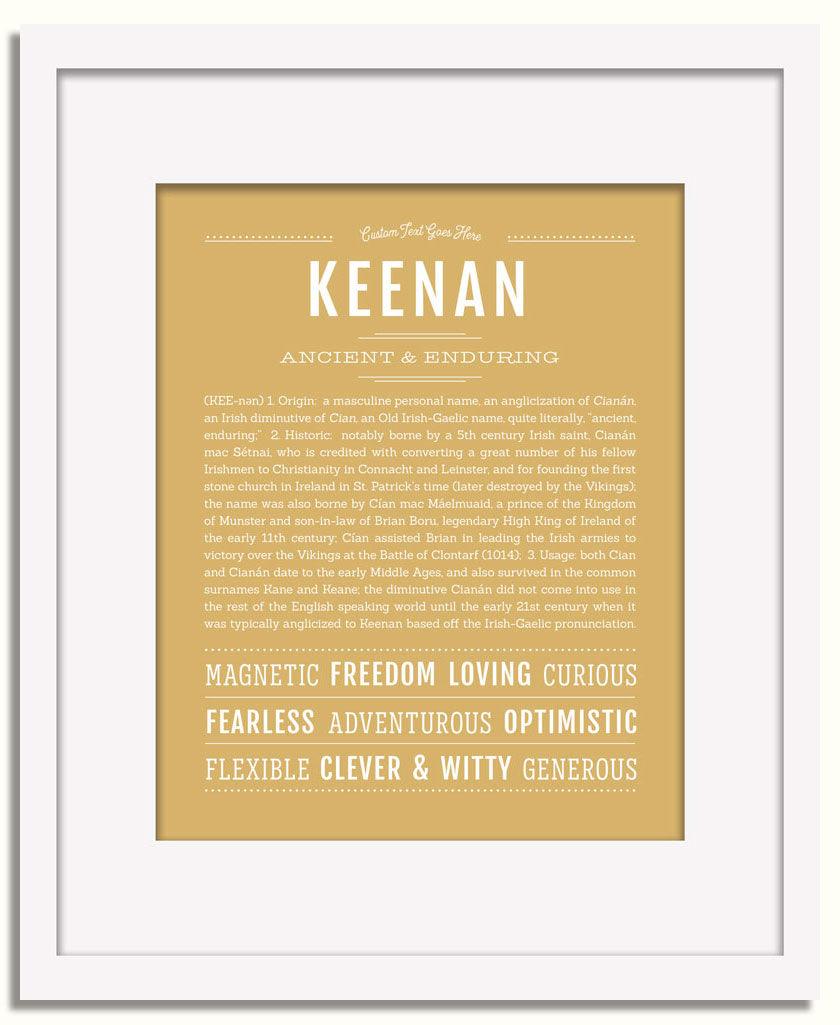 Frame Options | Matte Gold | White Frame, Matted