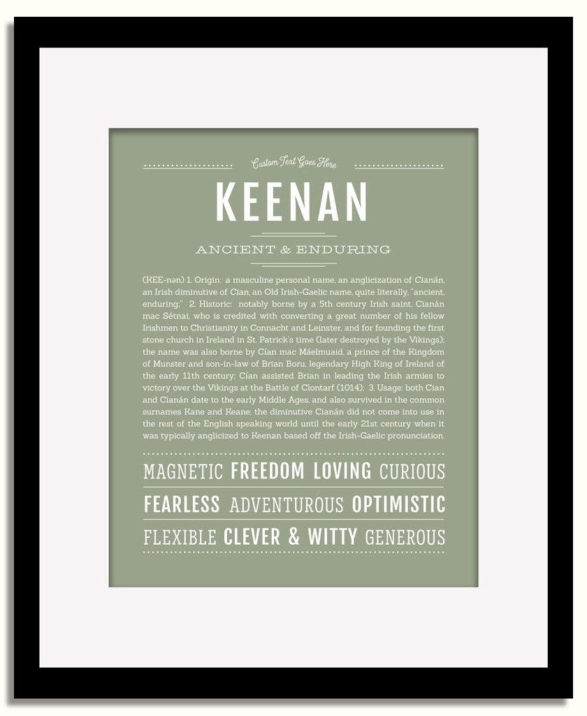 Frame Options | Sage | Black Frame, Matted