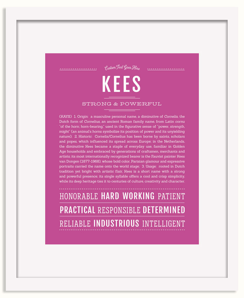 Frame Options | Dark Pink | White Frame, Matted