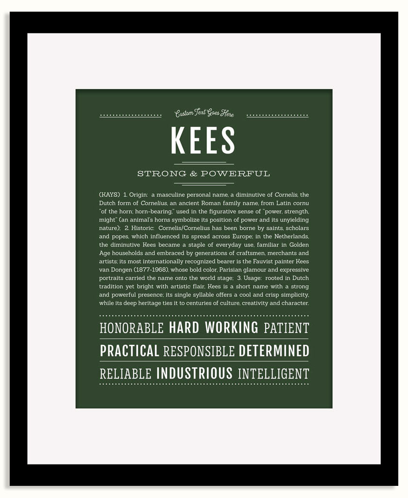 Frame Options | Deep Forest | Black Frame, Matted