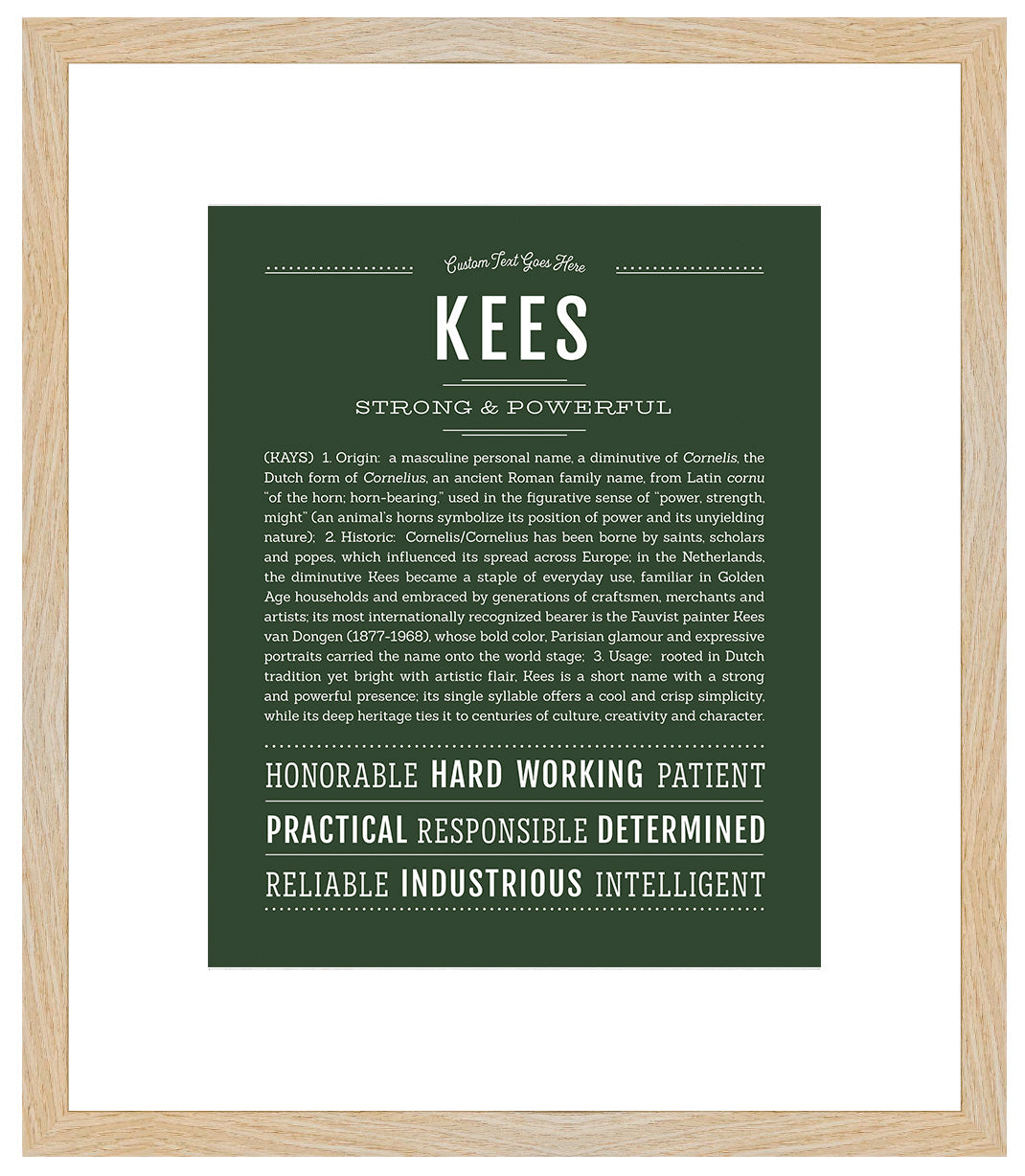 Frame Options | Deep Forest | Maple Frame, Matted