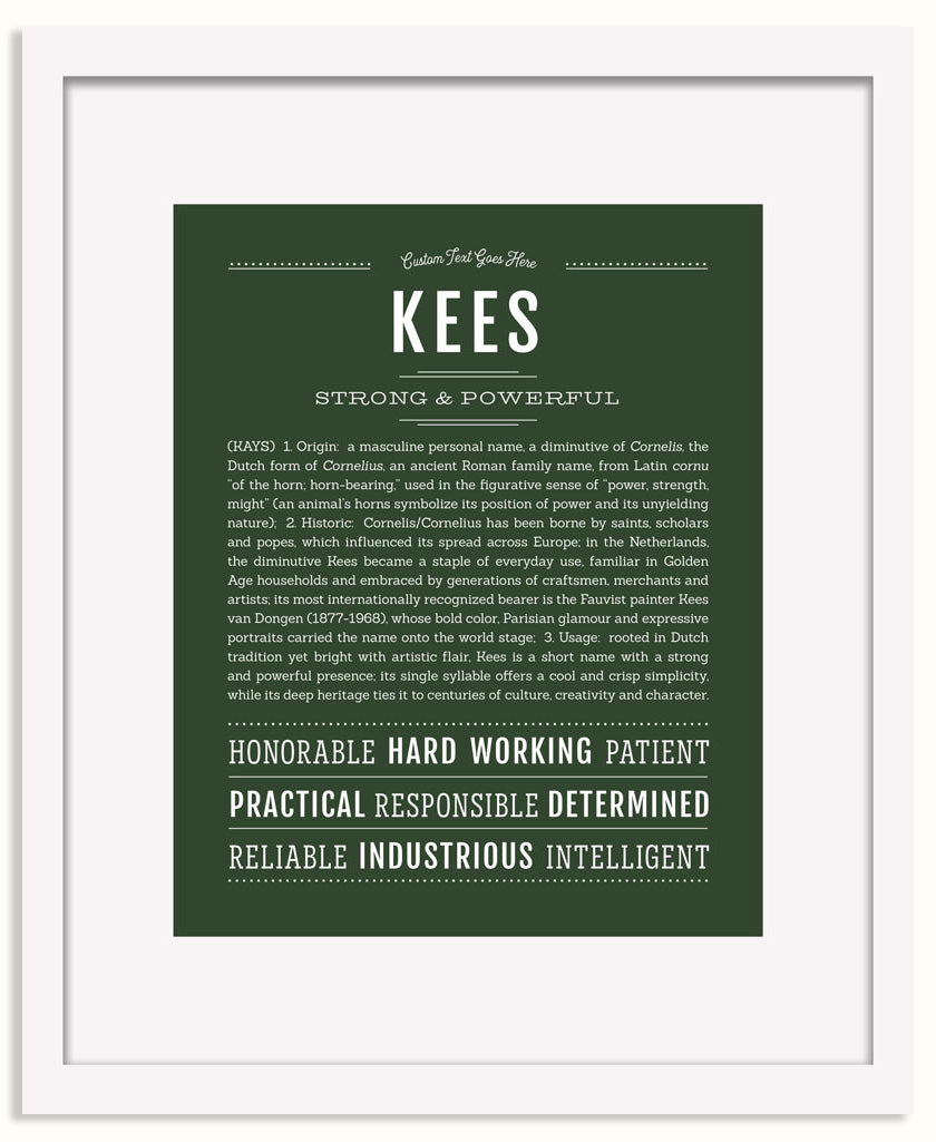 Frame Options | Deep Forest | White Frame, Matted