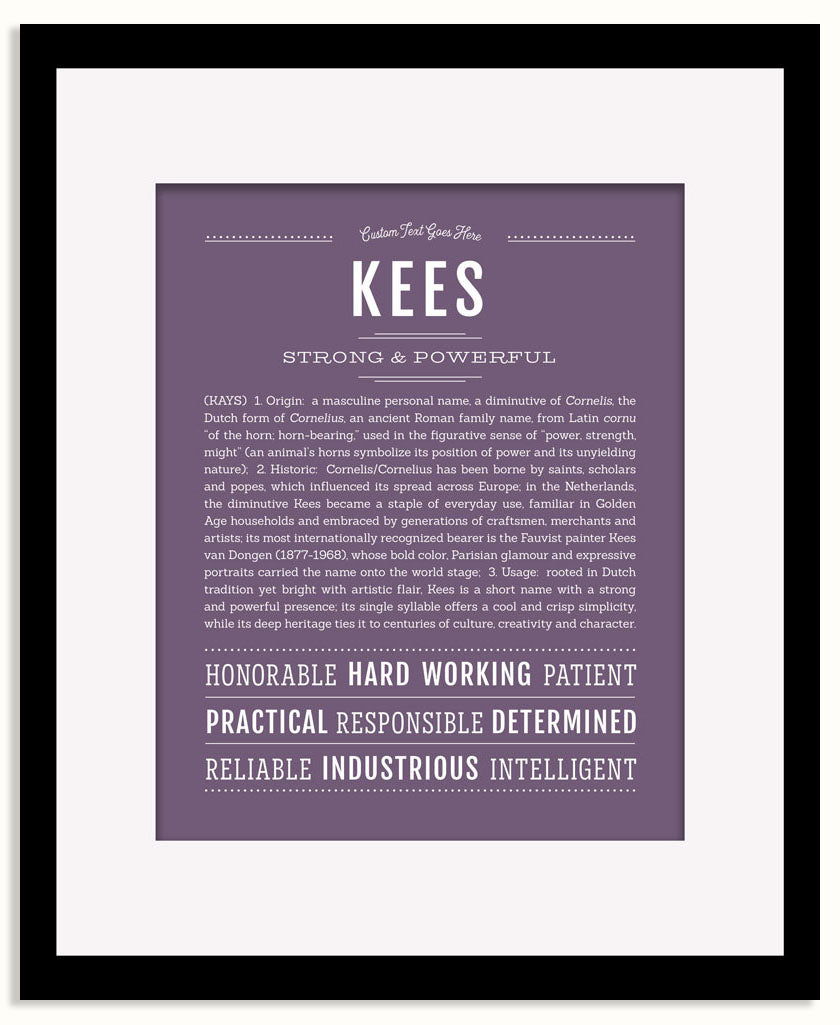 Frame Options | Deep Purple | Black Frame, Matted