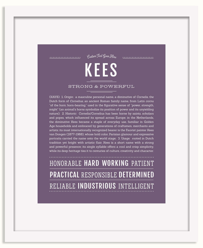 Frame Options | Deep Purple | White Frame, Matted