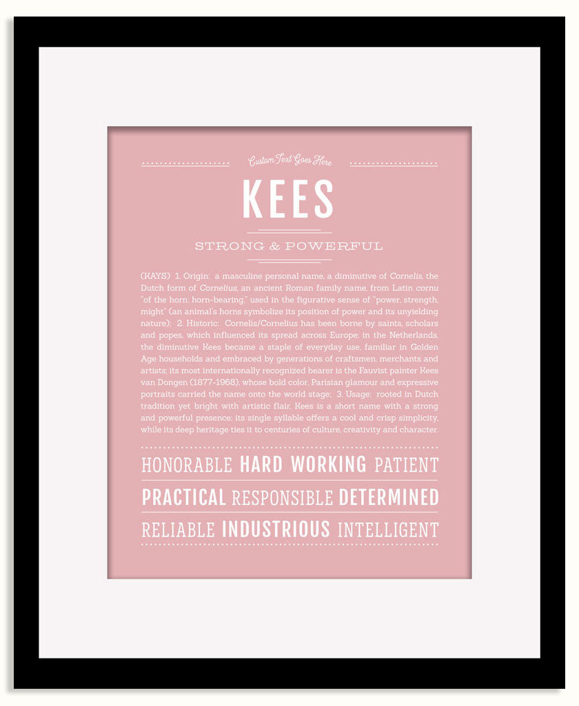 Frame Options | Dusty Rose | Black Frame, Matted