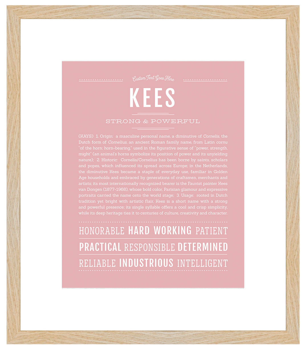 Frame Options | Dusty Rose | Maple Frame, Matted