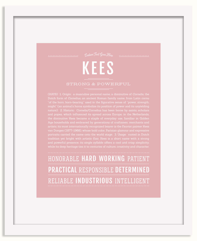 Frame Options | Dusty Rose | White Frame, Matted