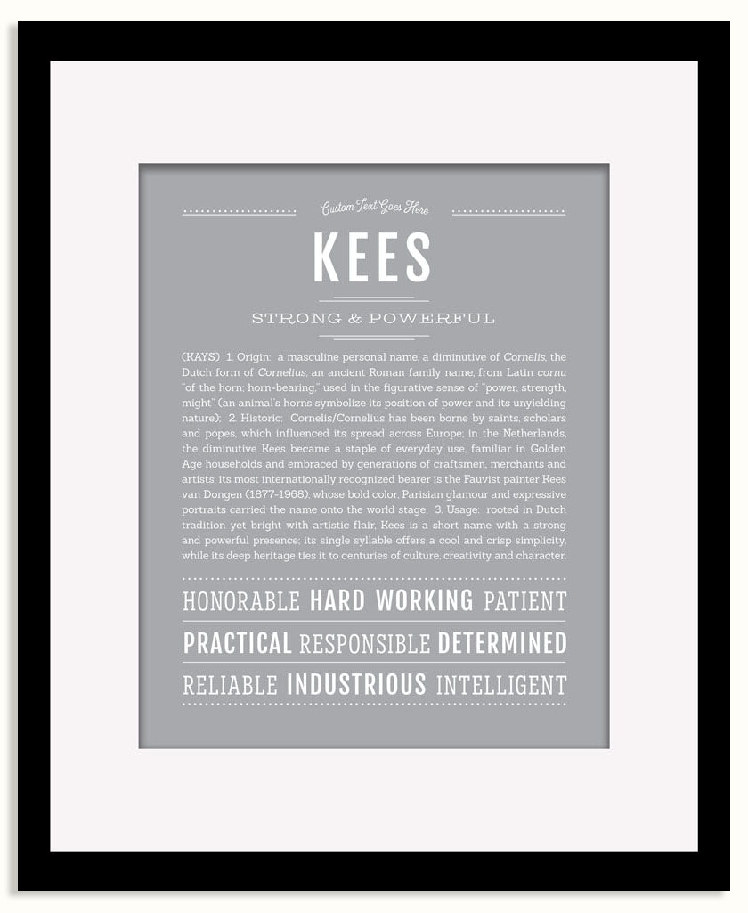 Frame Options | Light Gray | Black Frame, Matted