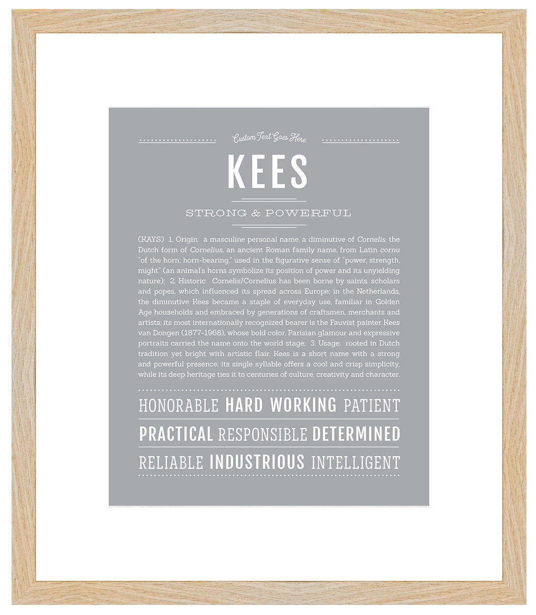 Frame Options | Light Gray | Maple Frame, Matted