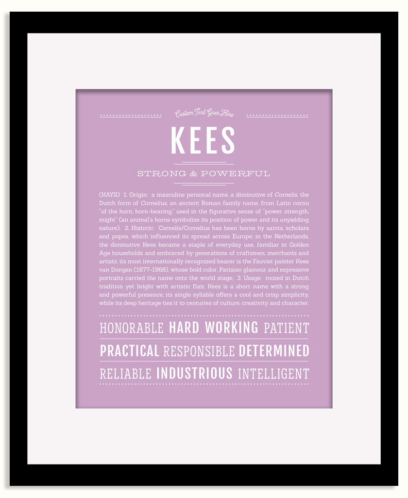 Frame Options | Lilac | Black Frame, Matted