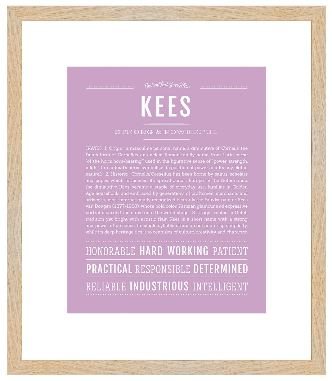 Frame Options | Lilac | Maple Frame, Matted