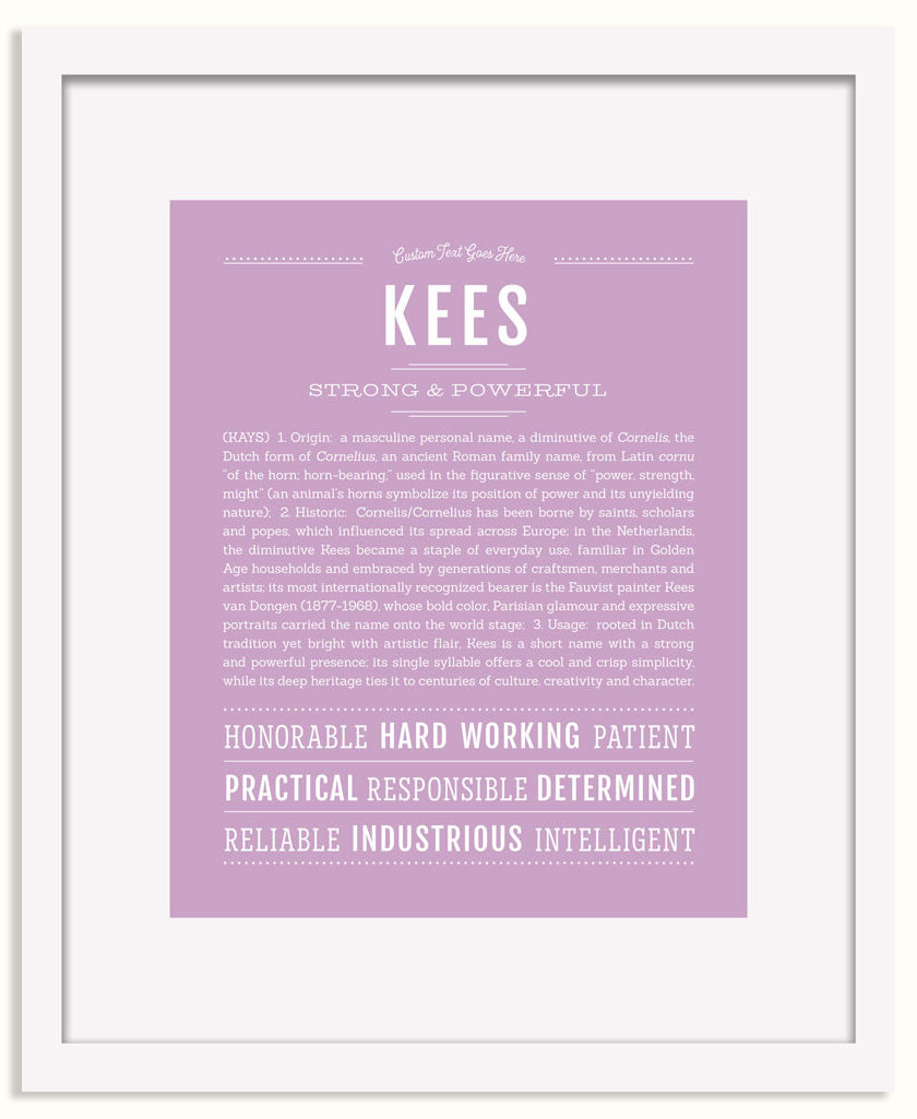Frame Options | Lilac | White Frame, Matted