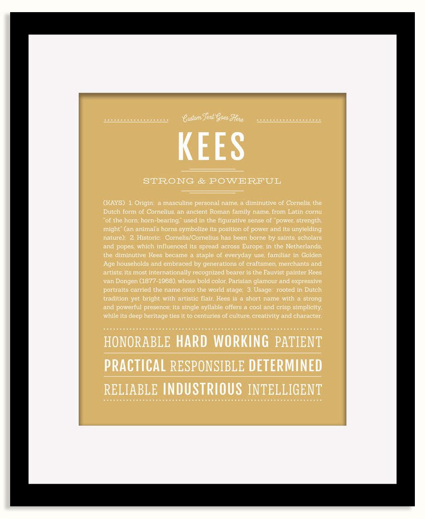 Frame Options | Matte Gold | Black Frame, Matted
