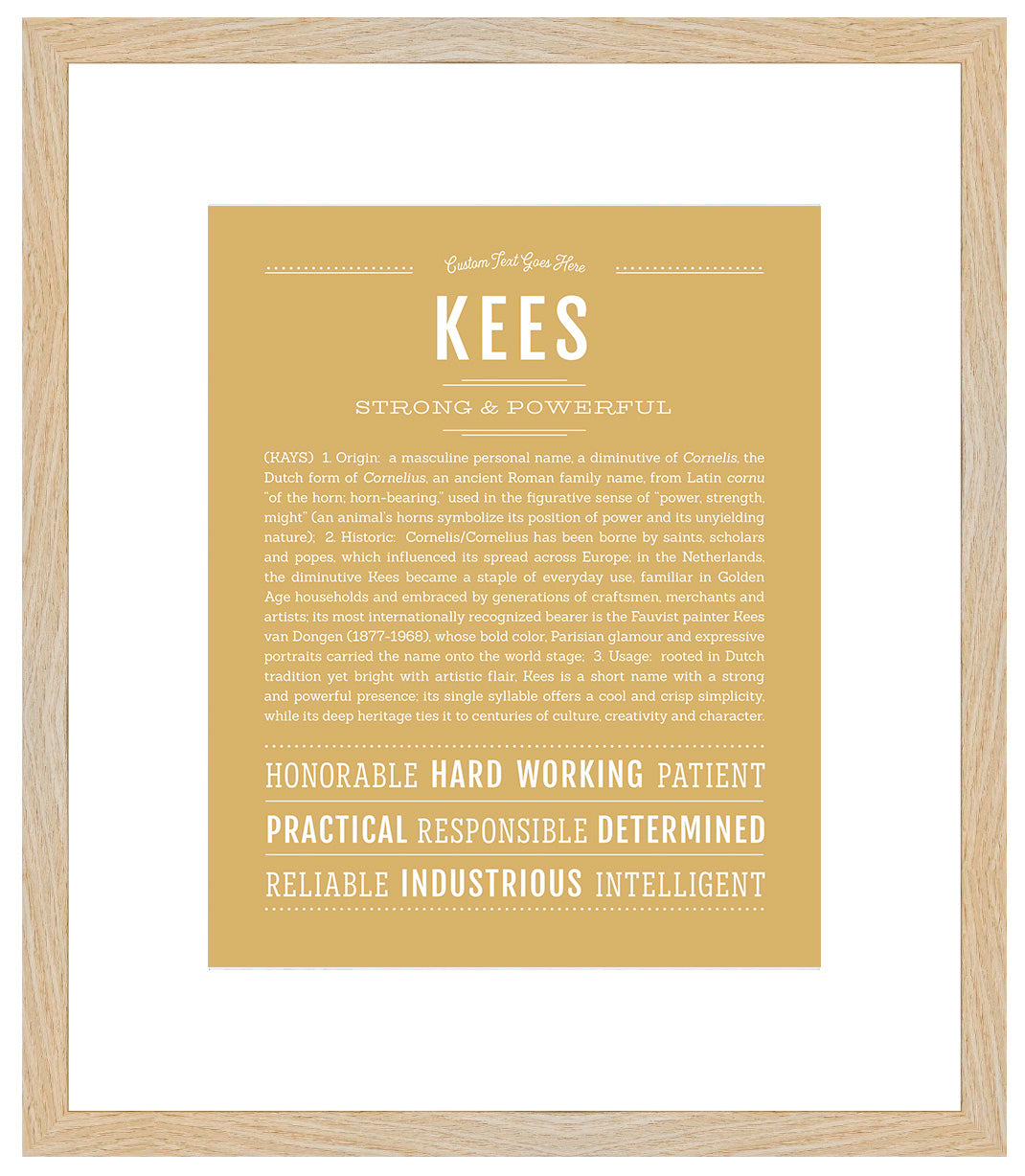 Frame Options | Matte Gold | Maple Frame, Matted