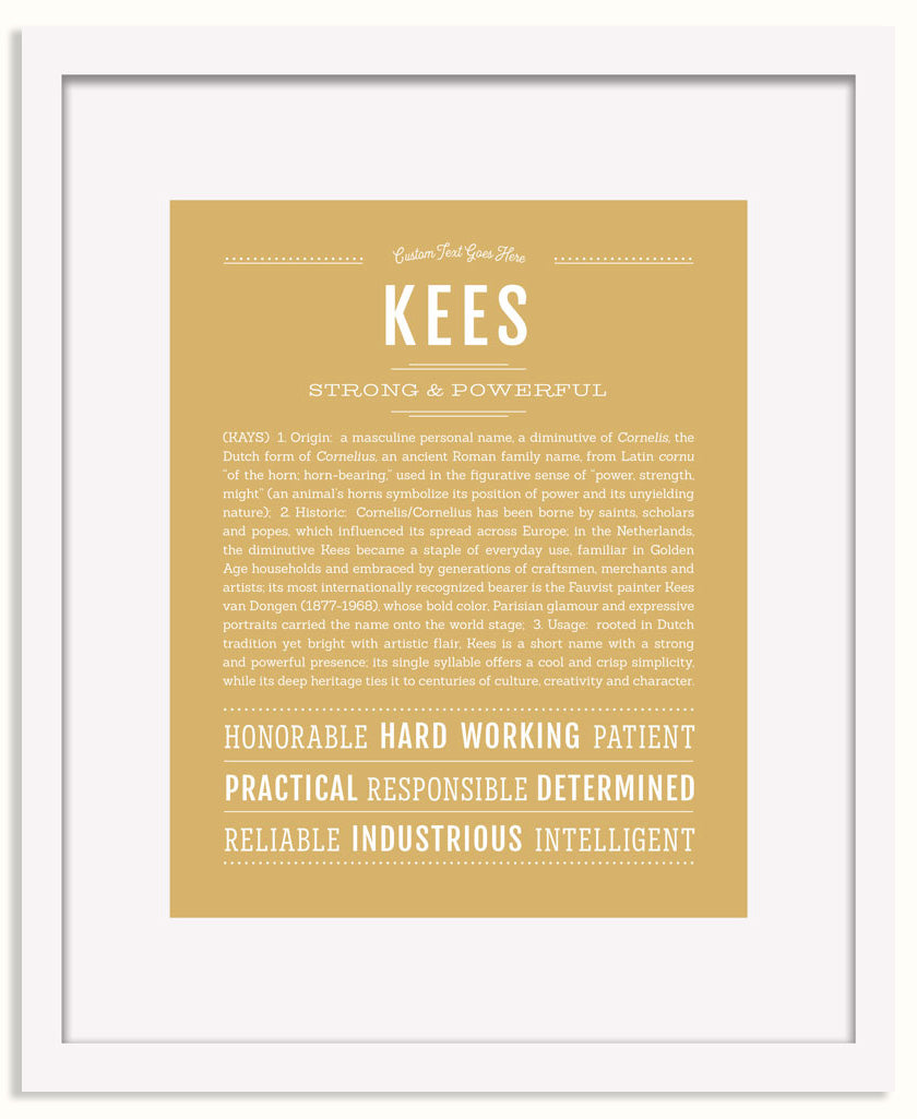 Frame Options | Matte Gold | White Frame, Matted
