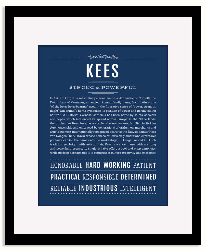 Frame Options | Midnight Blue | Black Frame, Matted
