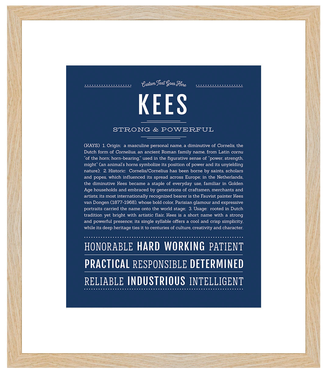 Frame Options | Midnight Blue | Maple Frame, Matted