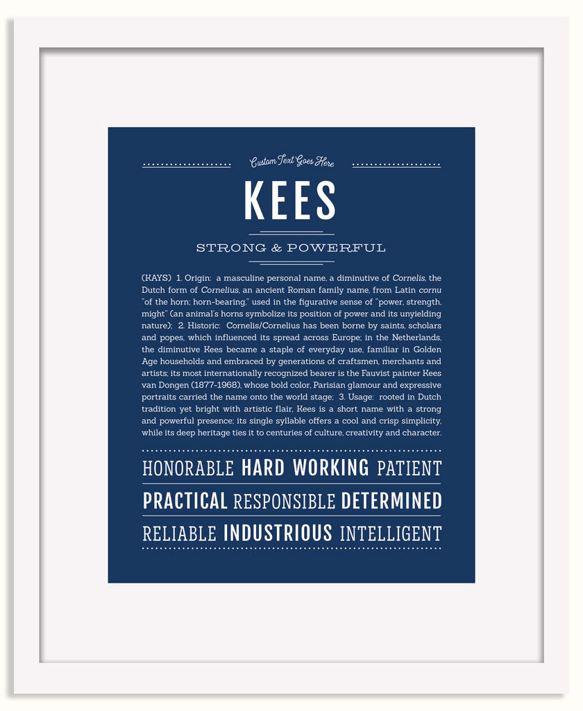 Frame Options | Midnight Blue | White Frame, Matted