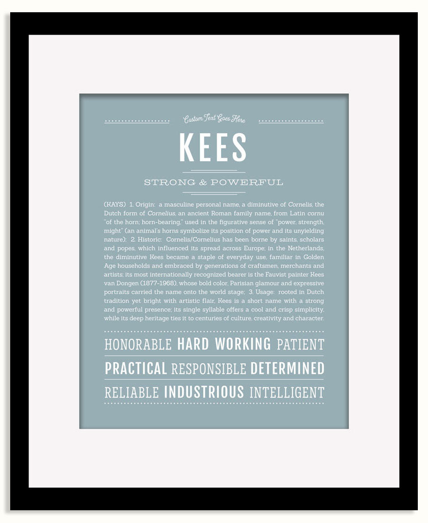 Frame Options | Powder Blue | Black Frame, Matted