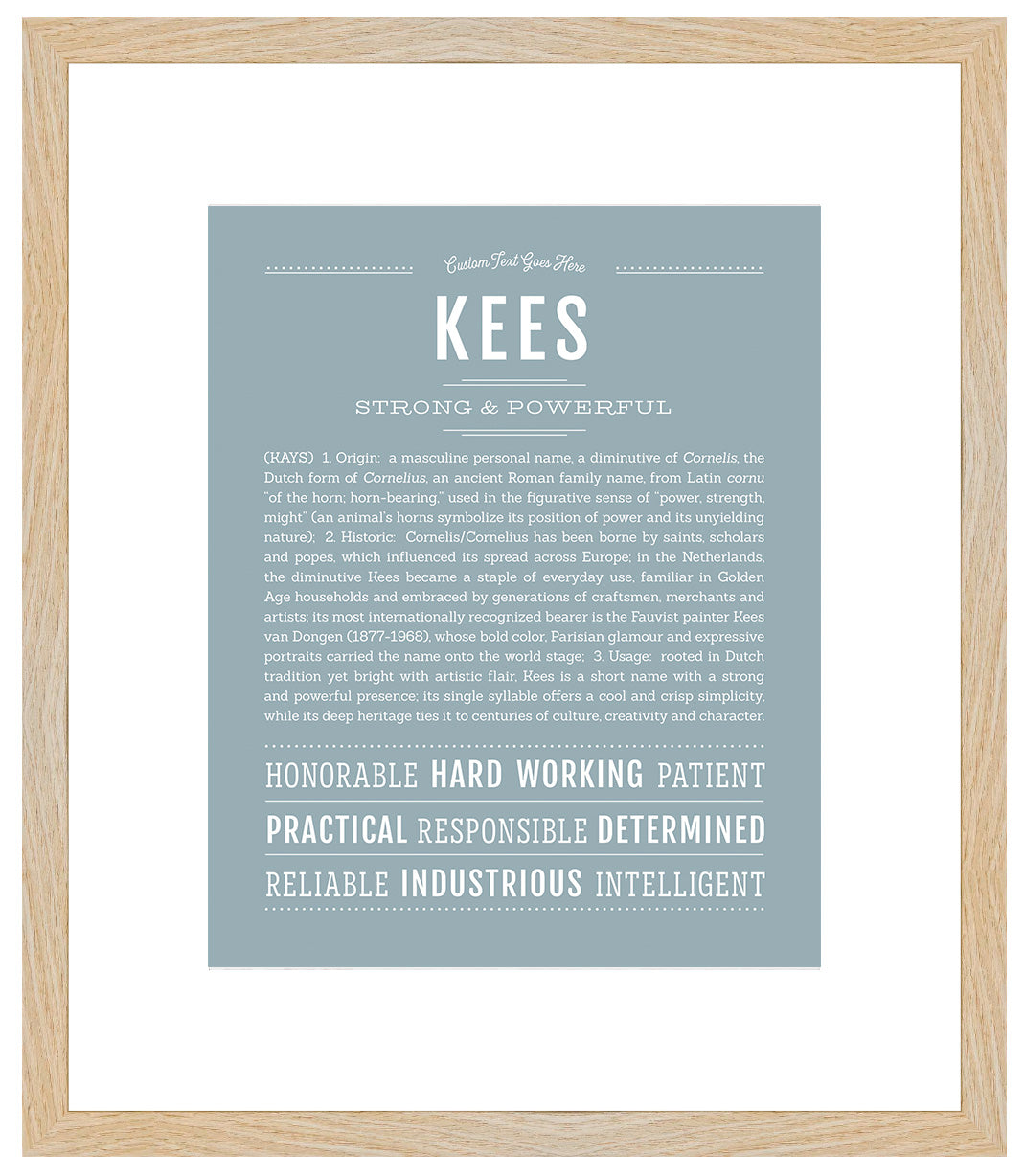 Frame Options | Powder Blue | Maple Frame, Matted