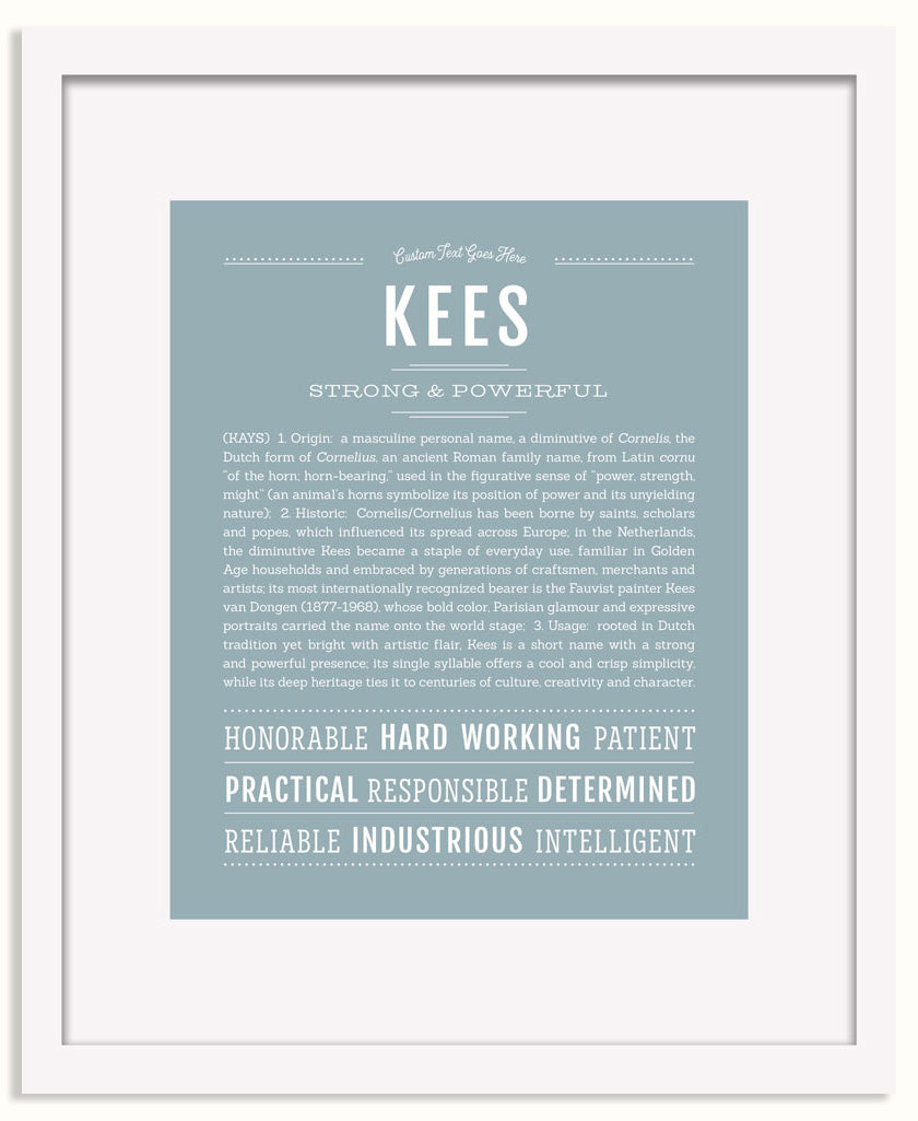 Frame Options | Powder Blue | White Frame, Matted