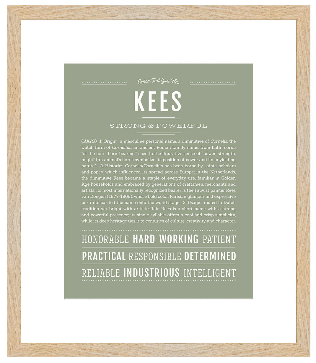 Frame Options | Sage | Maple Frame, Matted