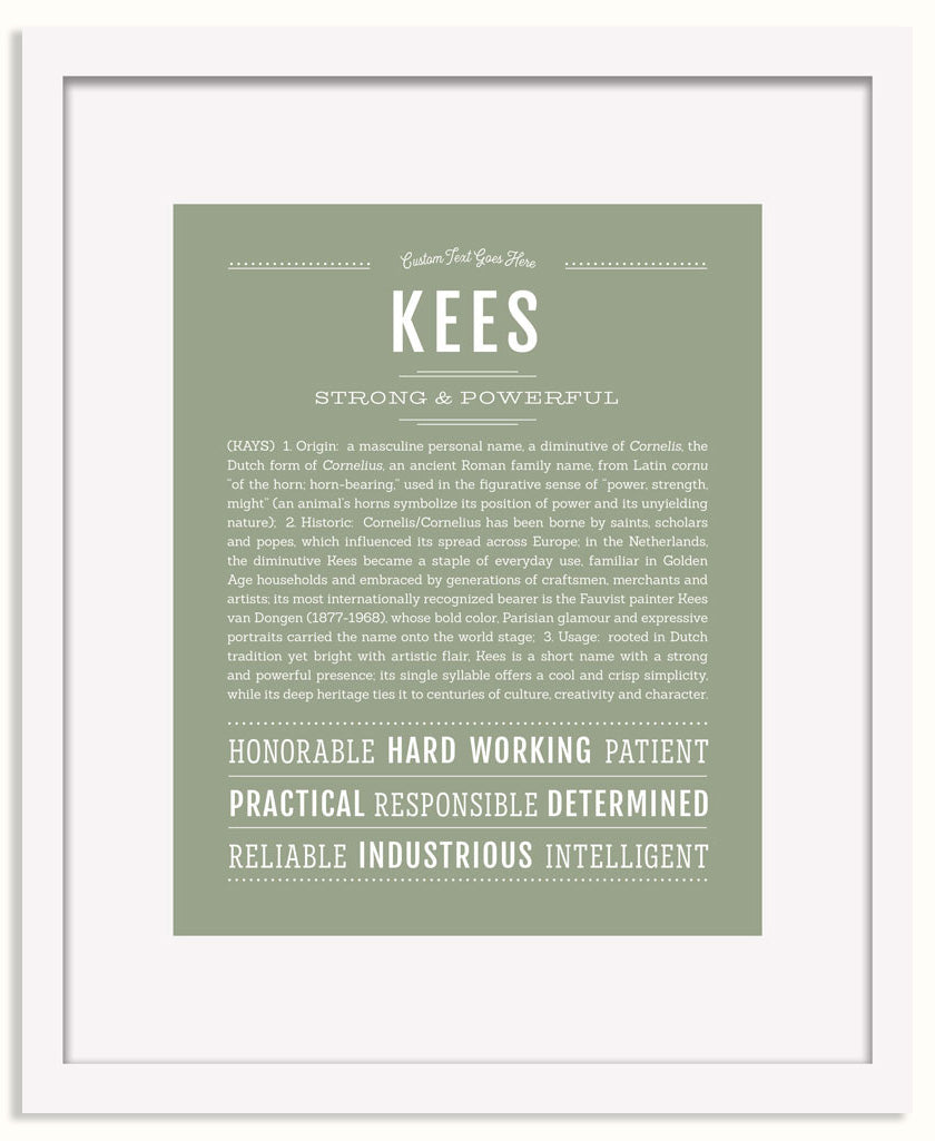 Frame Options | Sage | White Frame, Matted