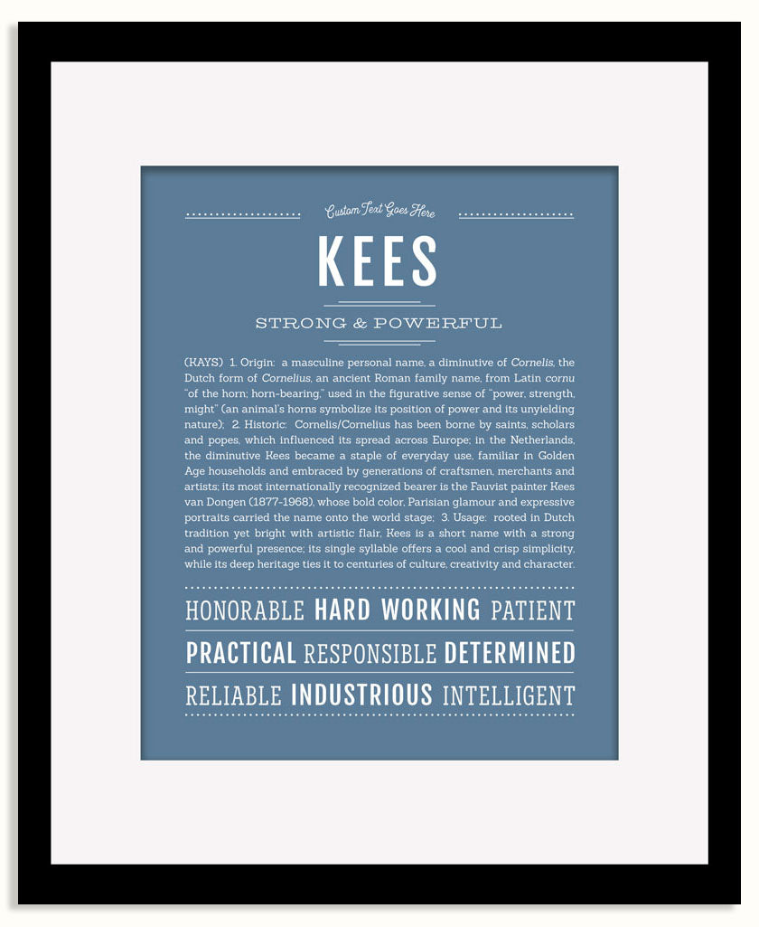 Frame Options | Steele Blue | Black Frame, Matted