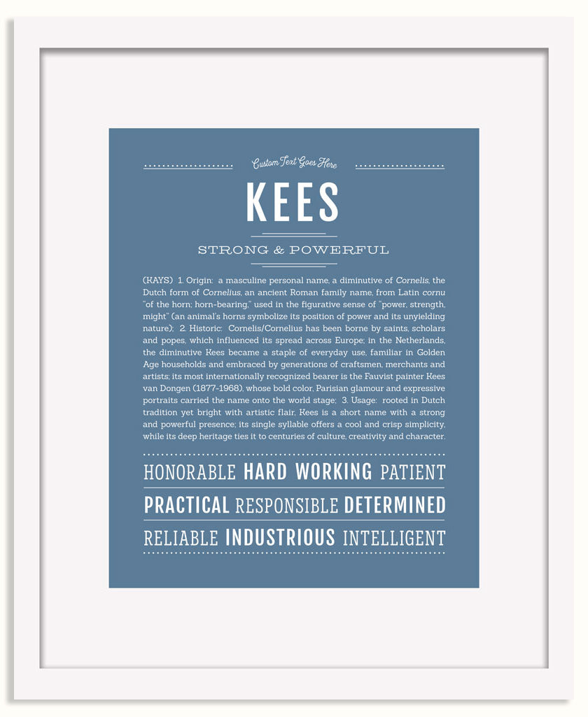 Frame Options | Steele Blue | White Frame, Matted