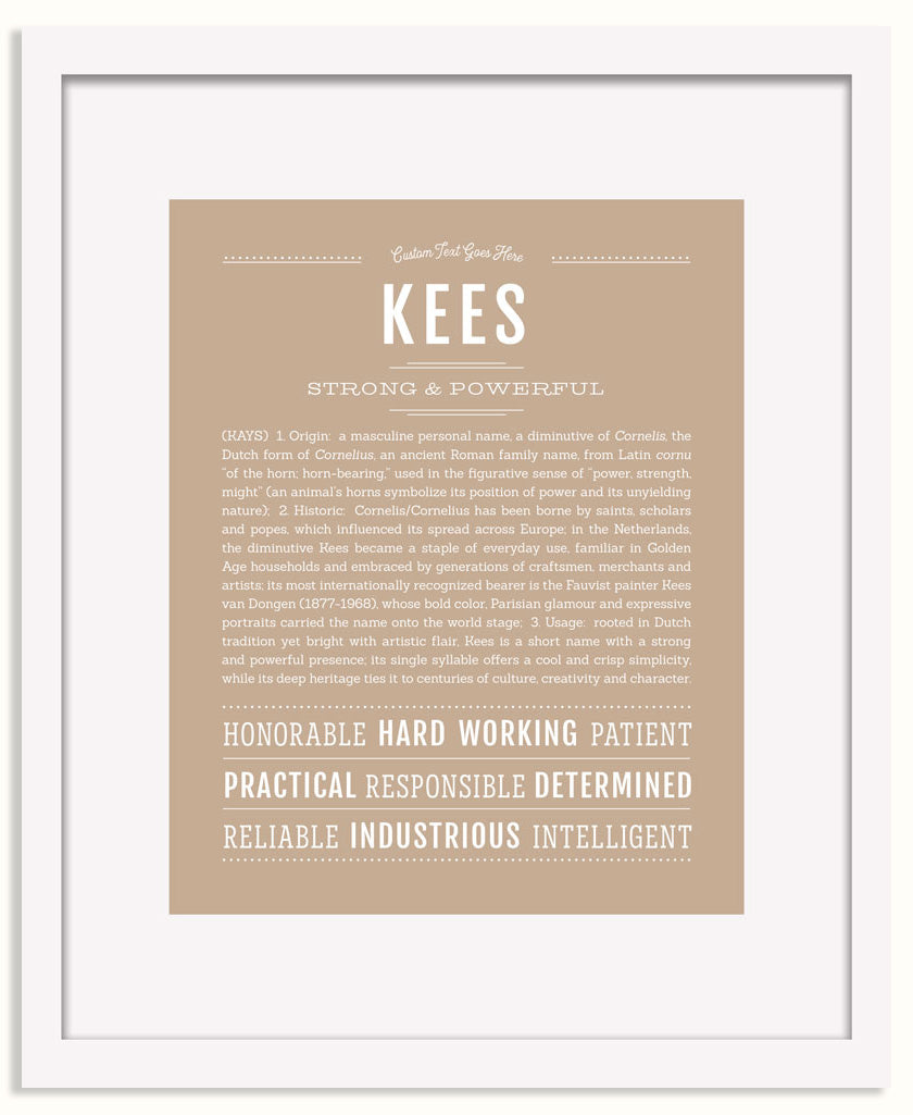 Frame Options | Tan | White Frame, Matted