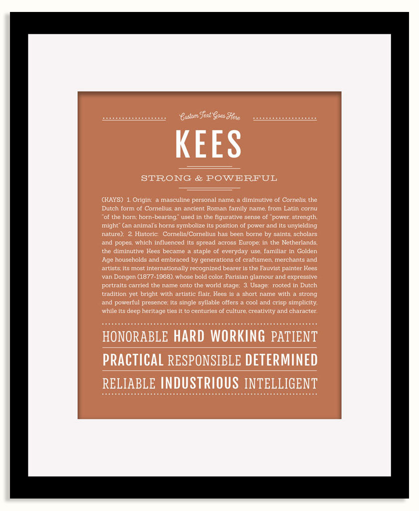 Frame Options | Terra Cotta | Black Frame, Matted