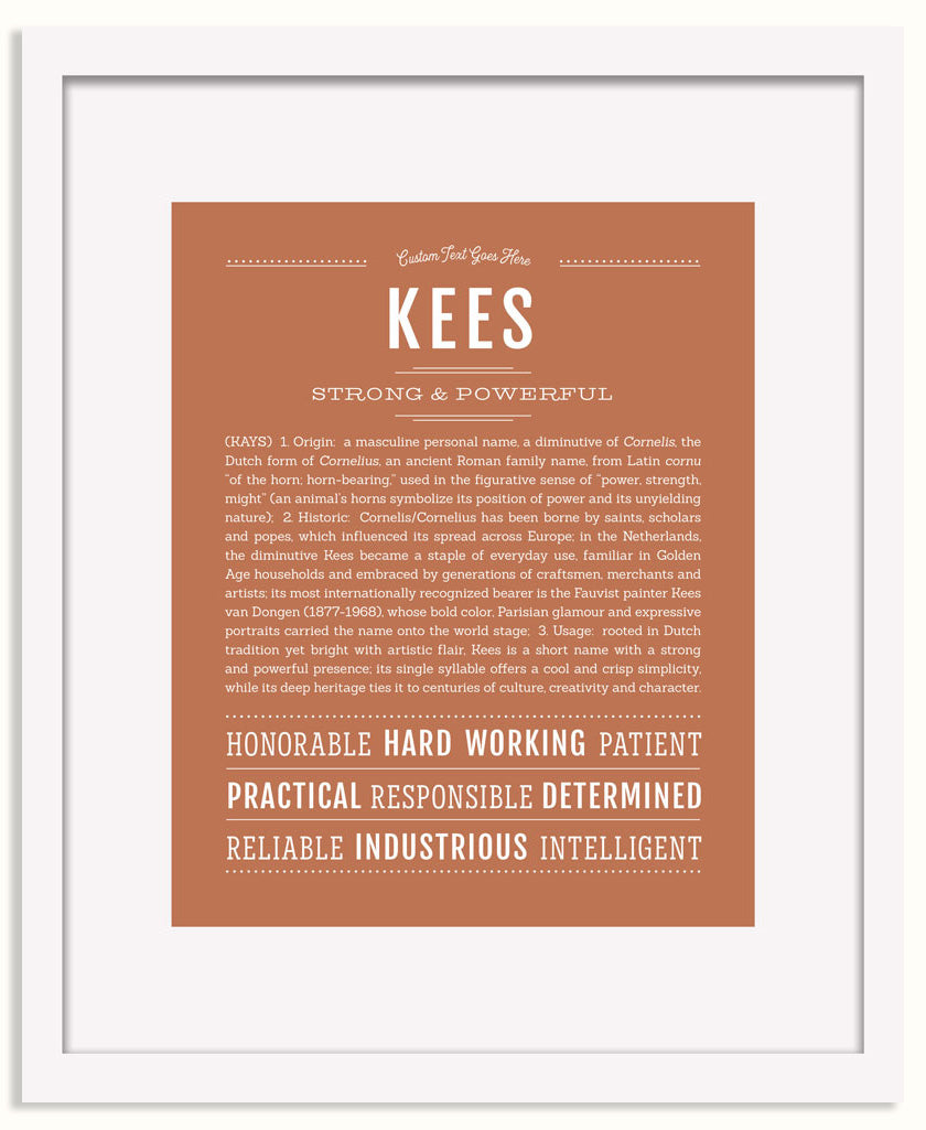 Frame Options | Terra Cotta | White Frame, Matted