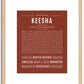 Keesha | Name Art Print