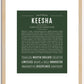 Keesha | Name Art Print