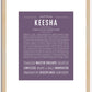 Keesha | Name Art Print