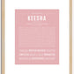 Keesha | Name Art Print