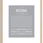 Keesha | Name Art Print