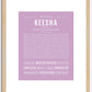 Keesha | Name Art Print