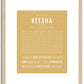 Keesha | Name Art Print