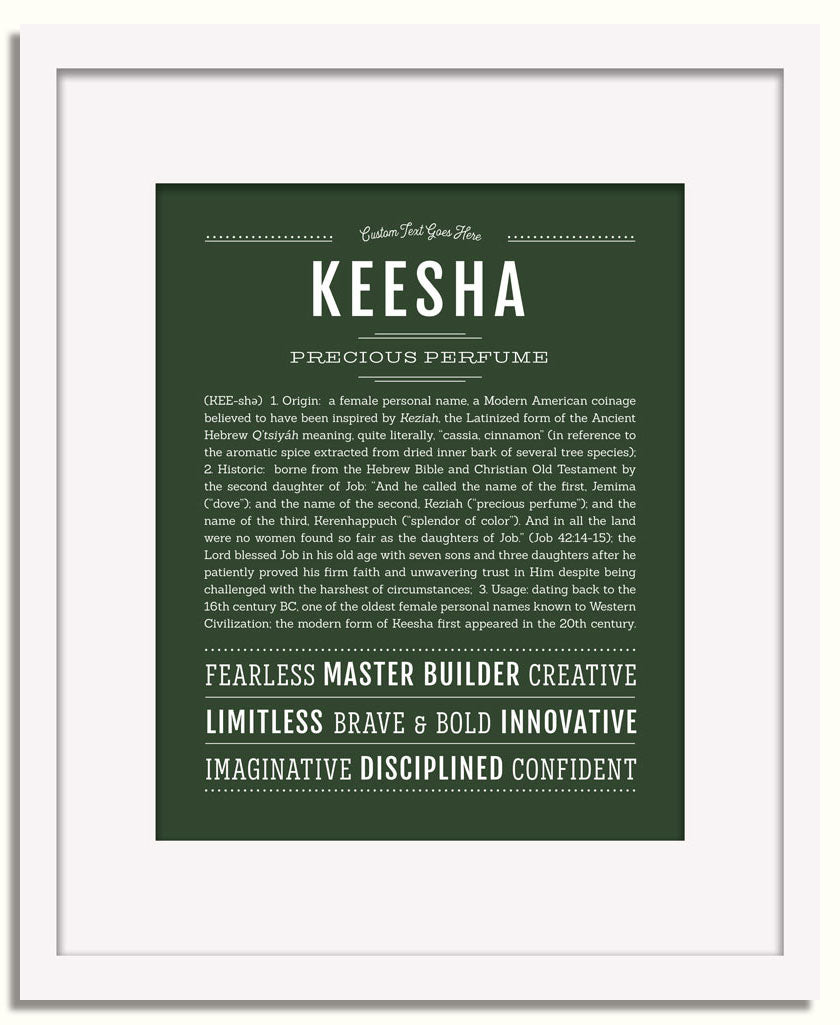 Frame Options | Deep Forest | White Frame, Matted