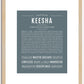 Keesha | Name Art Print